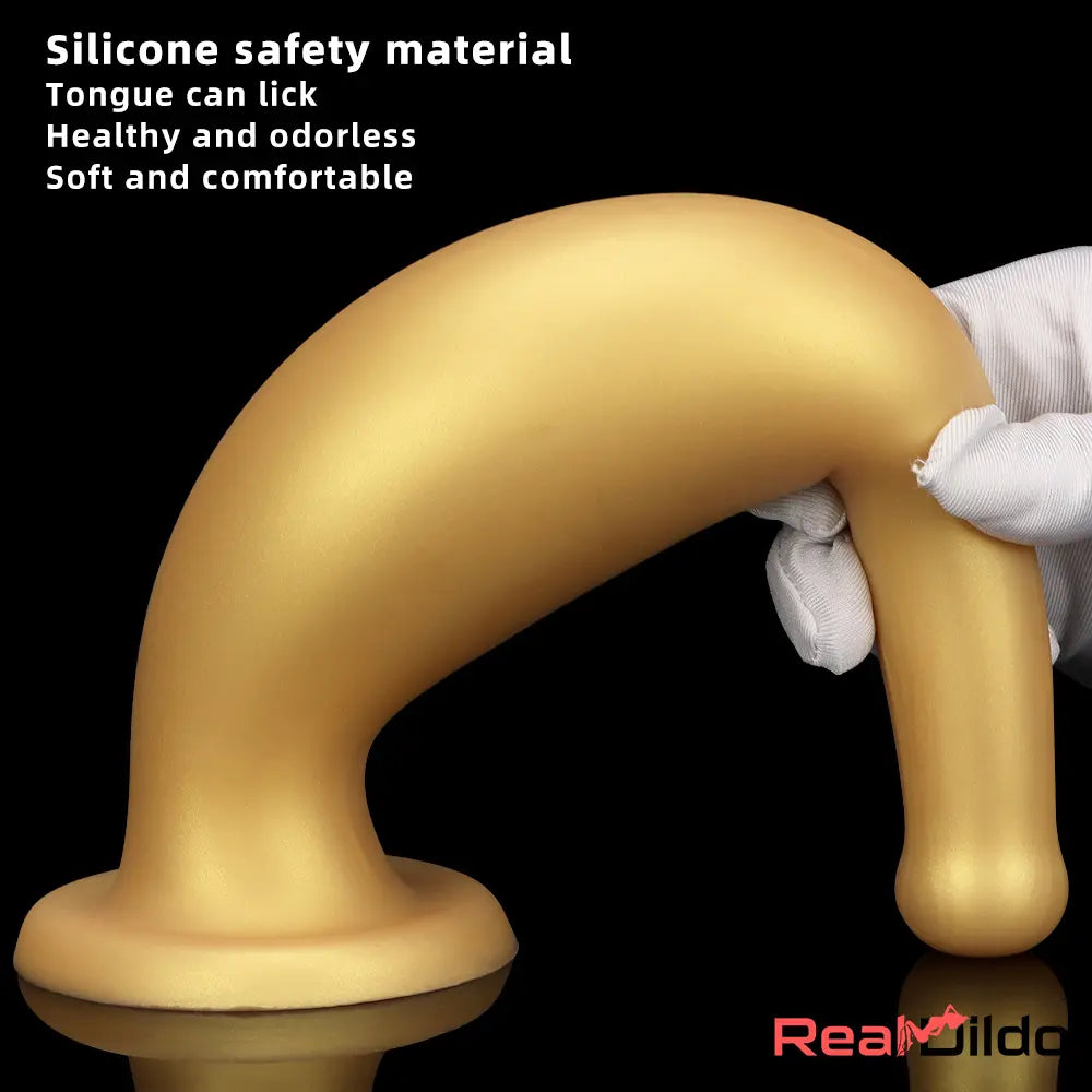 6.7in 11.41in Gold Beer Bottle Silicone Soft Big Anal Butt Plug Thick Dildo - Real Dildo