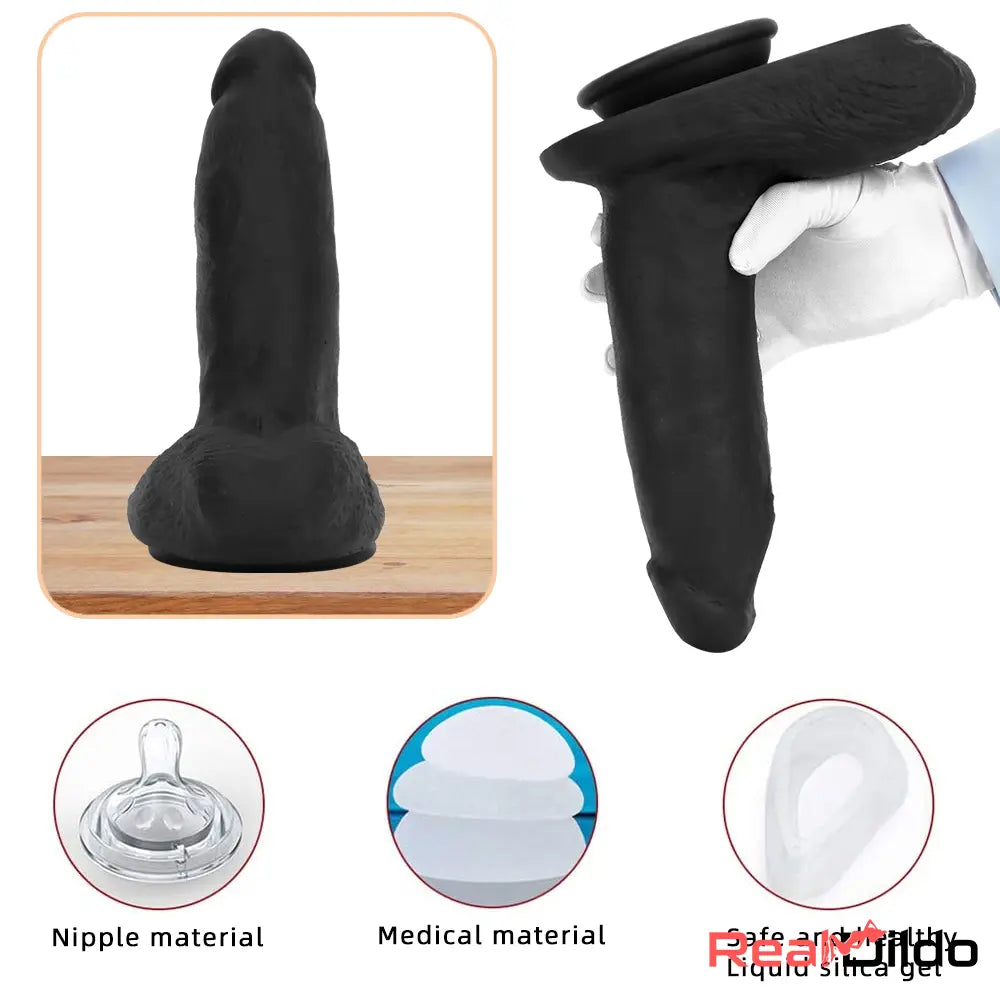 9.25in 10.23in Premium Soft Liquid Silicone Big Real Dildo For Women Clit Real Dildo