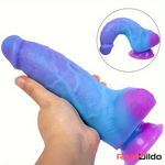 7.4in Unisex Soft Flexible Silicone Luminous Dildo Adult Toy For Couples - Real Dildo
