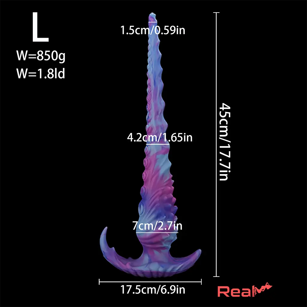 13.5in 17.7in Fantasy Big Long Octopus Tentacle Silicone Soft Real Dildo - Real Dildo