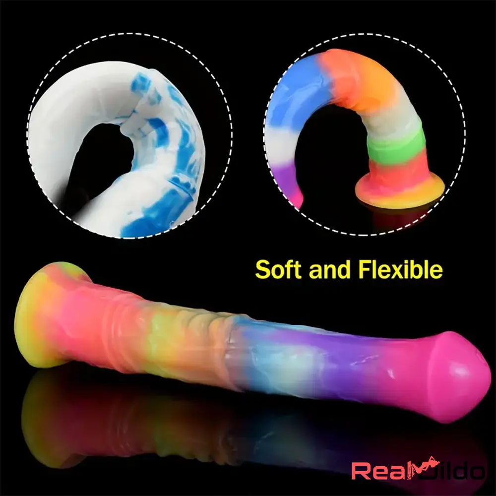 11.61in Big Silicone Cock Horse Luminous Animal Dildo BDSM Adult Toy Real Dildo