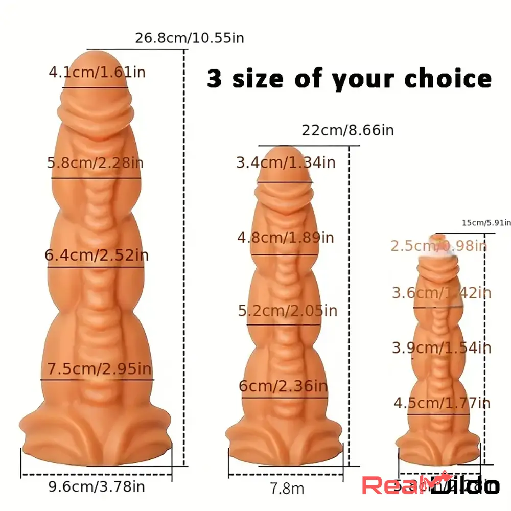 5.91in 8.66in 10.55in Unisex Silicone Fantasy Big Soft Penis Real Dildo - Real Dildo
