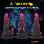 6.69in 7.87in 9.05in Fantasy Big Monster Spiked Silicone Soft Male Dildo - Real Dildo