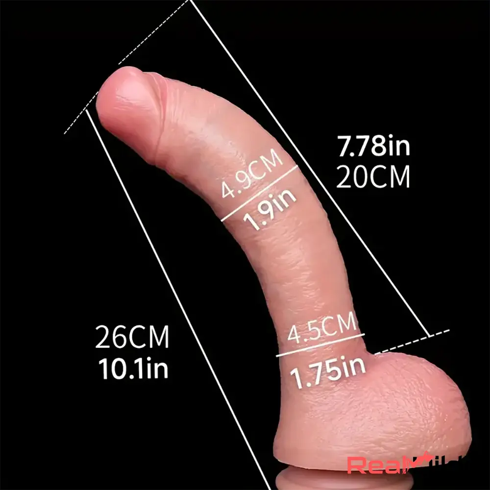 10.1in Realistic Large Silicone Soft Anal Dildo For Adult Couple Love Real Dildo