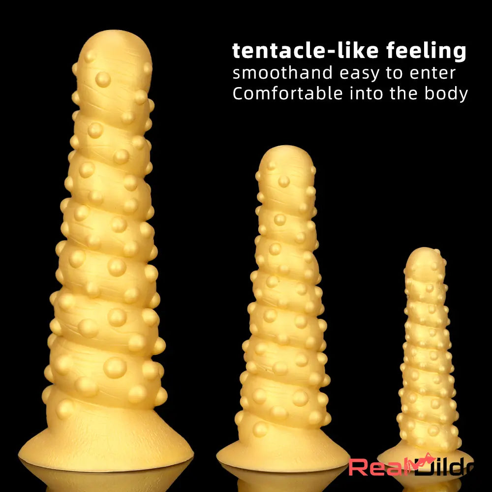 7.48in 11.02in 15in Soft Liquid Silicone Spiral Spiked Big Butt Plug Anal Dildo Real Dildo