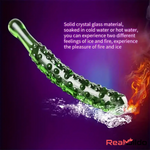 6.2in 7.5in 7.7in Discreet Colors Fruit Vegetable Crystal Glass Anal Plug Dildo Real Dildo