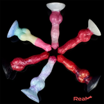 8.03in Fantasy Big Dog Knot Silicone Soft Dildo For G-Spot Stimulation Play Real Dildo