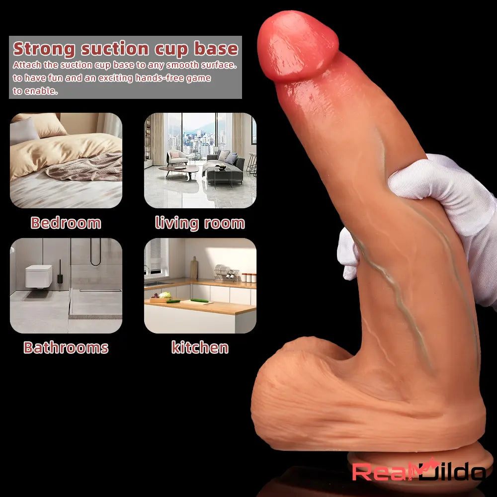 10.03in 9.25in 13in Soft Silicone Big Lifelike Real Dual Density Dildo Real Dildo