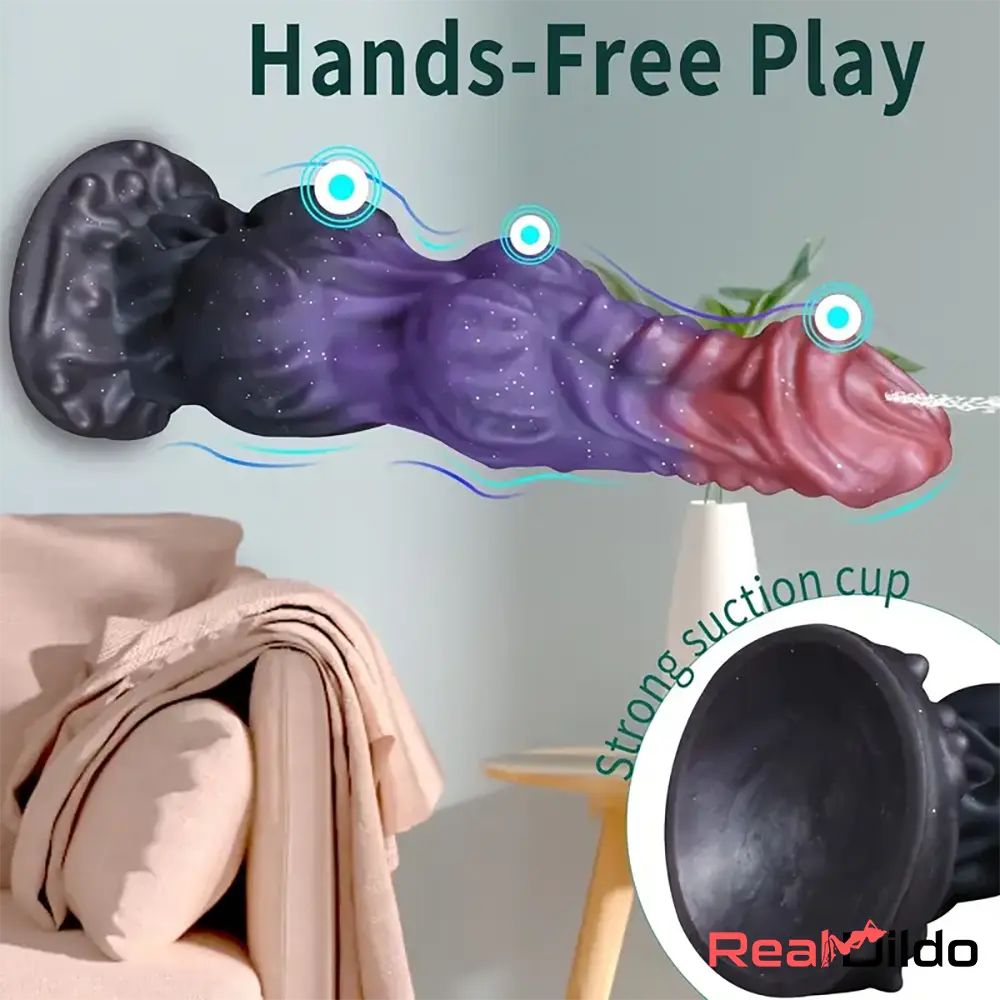 9.4in Fantasy Monster Silicone Soft Ejaculating Dildo Vaginal Anal Sex Toy - Real Dildo
