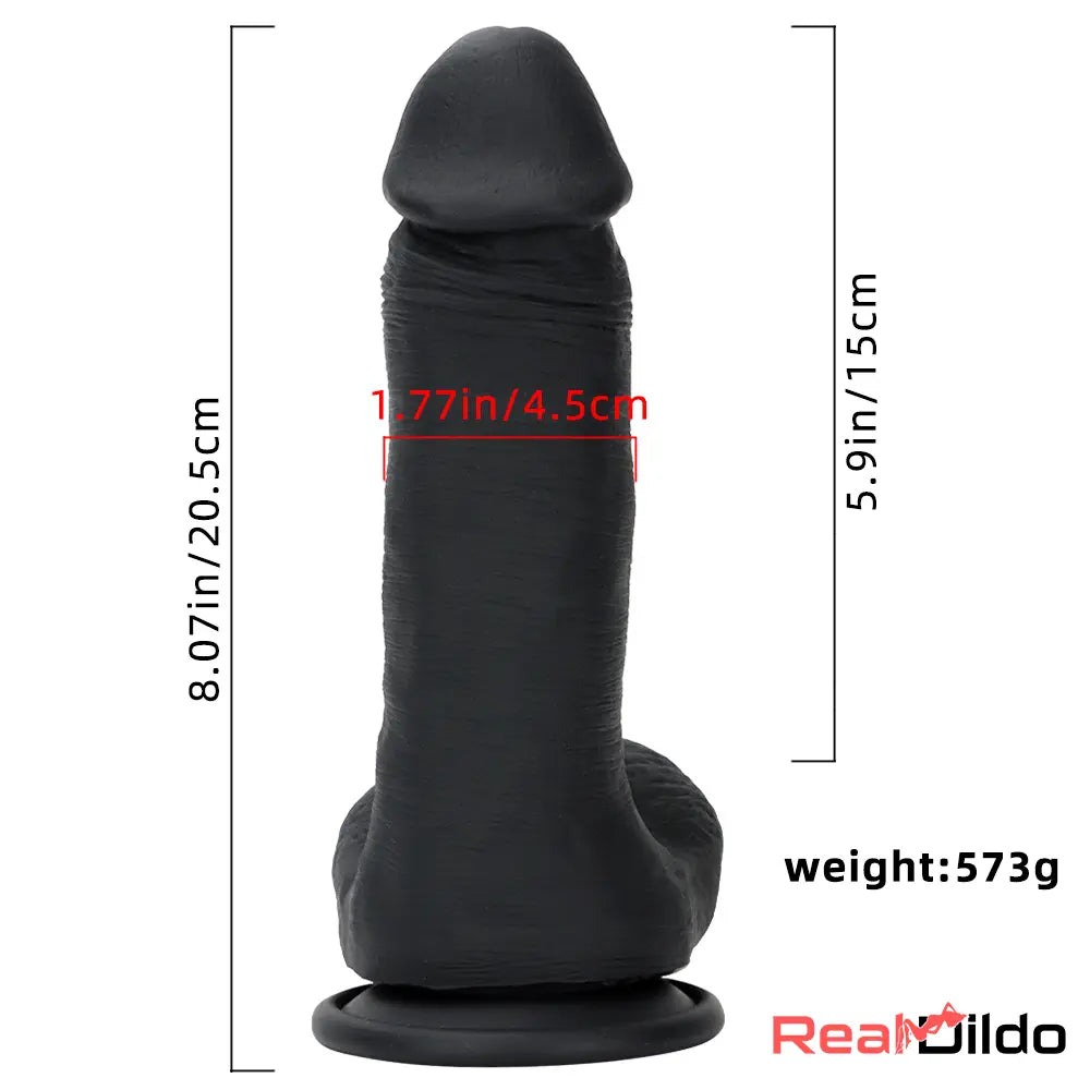 8.07in Top Quality Silicone Soft Mixed Color Dildo For Sex Toy Safety Sex Real Dildo