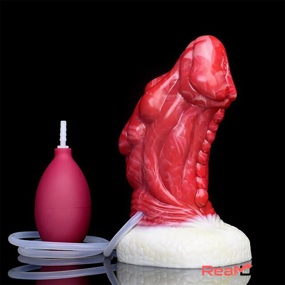 6.5in Fantasy Monster Silicone Soft Dragon Ejaculating Real Female Dildo - Real Dildo