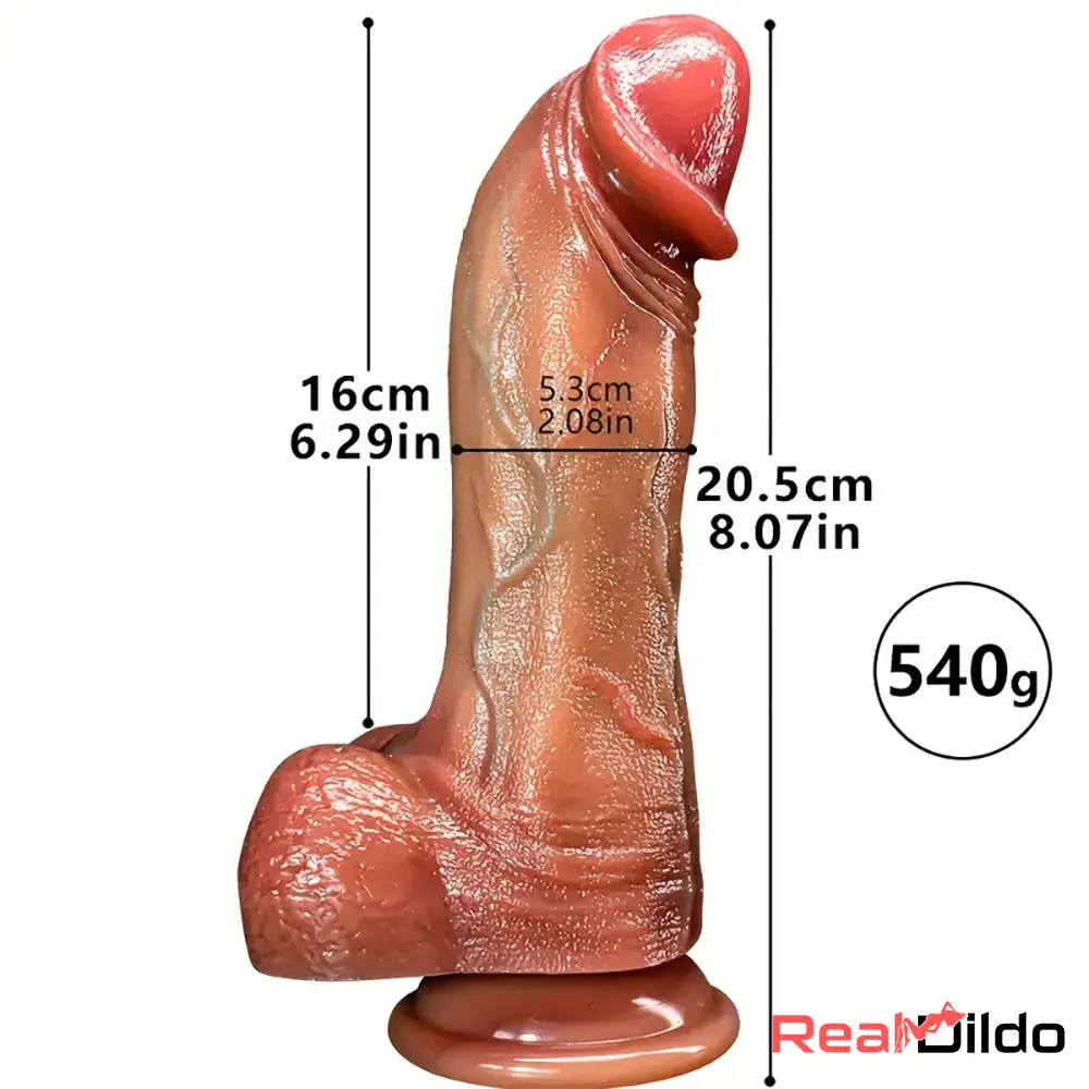 6.88in 8.07in Real Looking Silicone Flexible Suction Cup Dildo For Vagina - Real Dildo