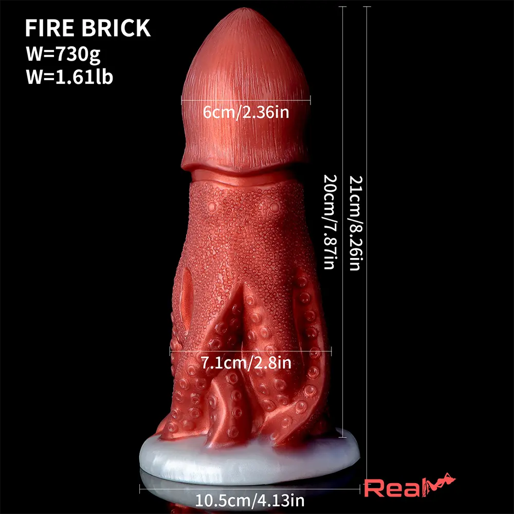 8.26in Fantasy Big Octopus Tentacle Silicone Soft Dildo Anal Masturbator Real Dildo