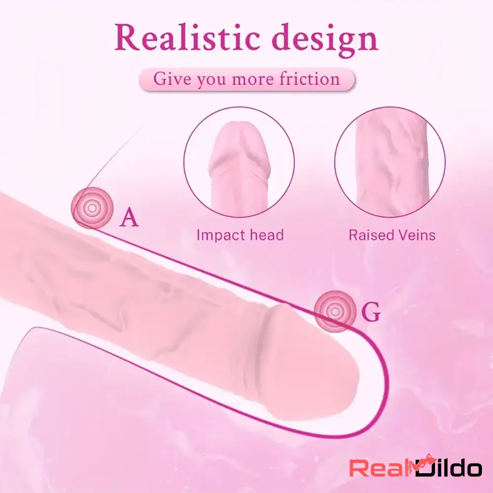 7.08in Liquid Silicone Bendable Soft Vibrating Dildo For Male Female - Real Dildo