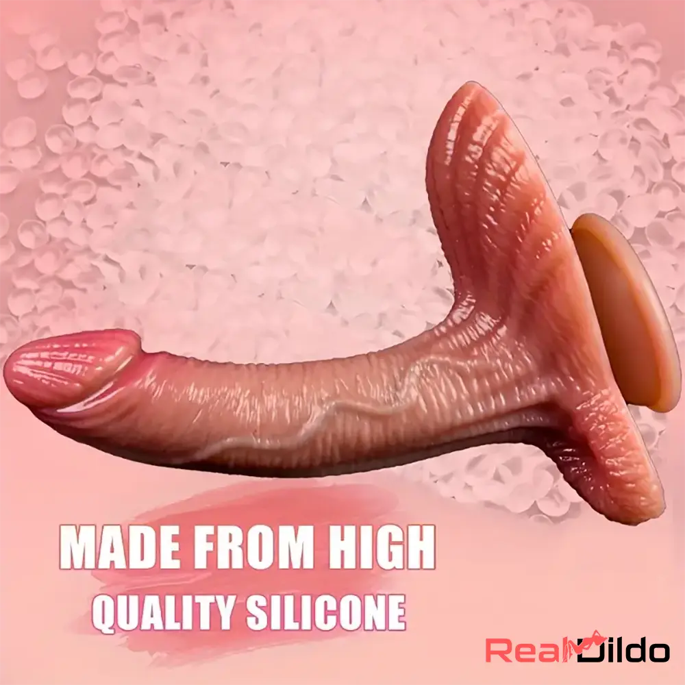 8.26in Soft Real Big Looking Silicone Women Dildo For Hand-Free Anal Play Real Dildo