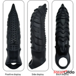 8.66in Wolf Head Silicone Cock Sleeve Big Dildo BDSM Sex Toy For Pleasure Real Dildo