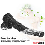 14.76in Extra Long Huge Black Soft Liquid Silicone Horse Cock Large Dildo Real Dildo