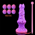 7.99in Luminous Ovipositor Silicone Dildo For Anal Vaginal Pleasure Toy Real Dildo