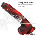 8.46in Large Uncut Silicone Soft Mixed Color Anal Dildo Adults Sex Toy Real Dildo