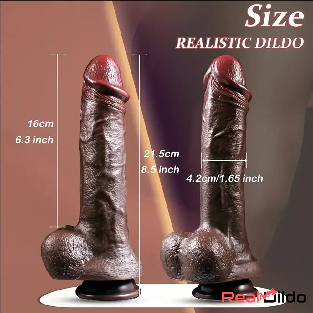 8.5in Unique Texture Soft Silicone Lifelike Skin-Touching Dildo For Couples Real Dildo