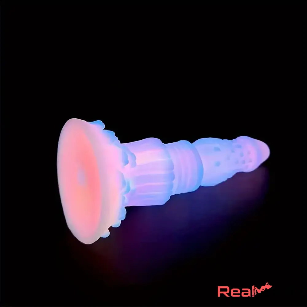 8.46in Fantasy Luminous Monster Silicone Soft Dildo Anal Opener Cock Real Dildo