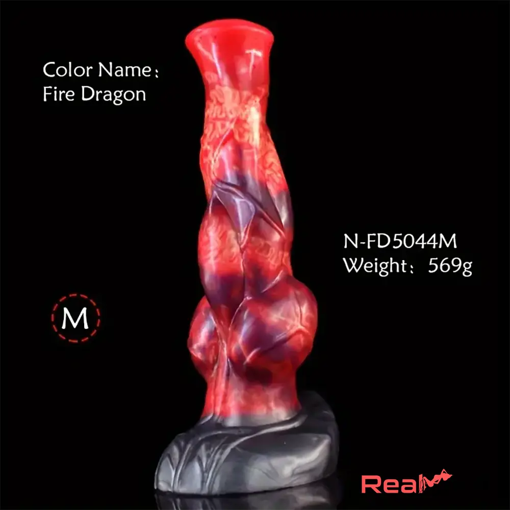 9.57in Animal Big Dog Silicone Soft Dildo With Strong Suction Pleasure Toy Real Dildo