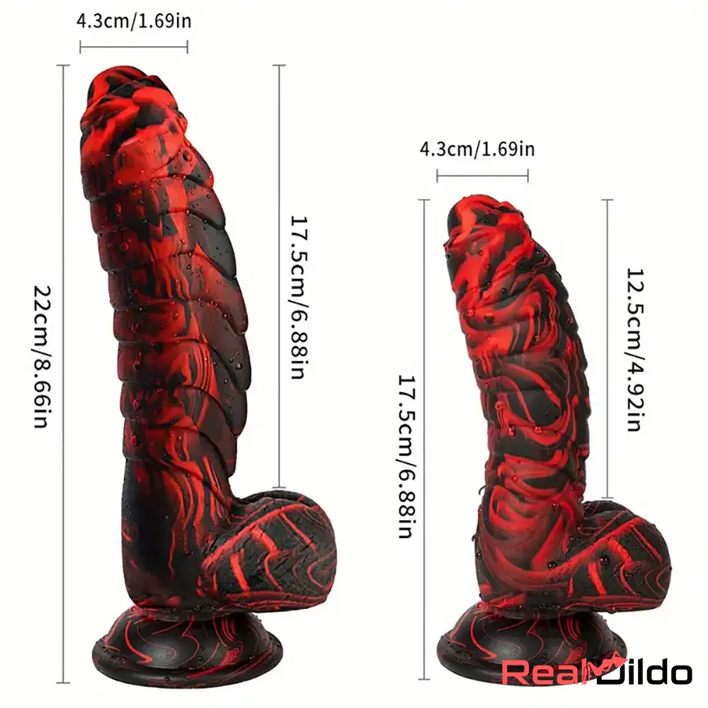 6.88in 8.66in Body Safe Silicone Soft Dinosaur Dildo Sex Toy For Woman - Real Dildo