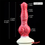 8.03in Fantasy Big Dog Knot Silicone Soft Dildo For G-Spot Stimulation Play Real Dildo