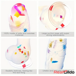 7.8in Realistic Confetti Silicone Soft Dildo For Anus Sexy Masturbator - Real Dildo