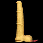 14.76in Extra Long Huge Black Soft Liquid Silicone Horse Cock Orgasm Dildo Real Dildo