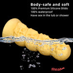 14.37in Large Soft Long Fantasy Silicone Scary Skull Thick Odd Dildo - Real Dildo