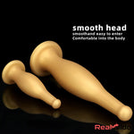 6.7in 11.41in Gold Beer Bottle Silicone Soft Big Anal Butt Plug Thick Dildo - Real Dildo