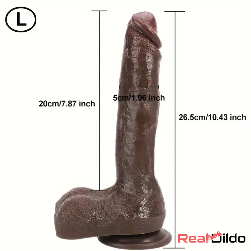 8.6in 10.43in Real Silicone Soft Big Women Dildo With Veined Shaft Firm Balls Real Dildo