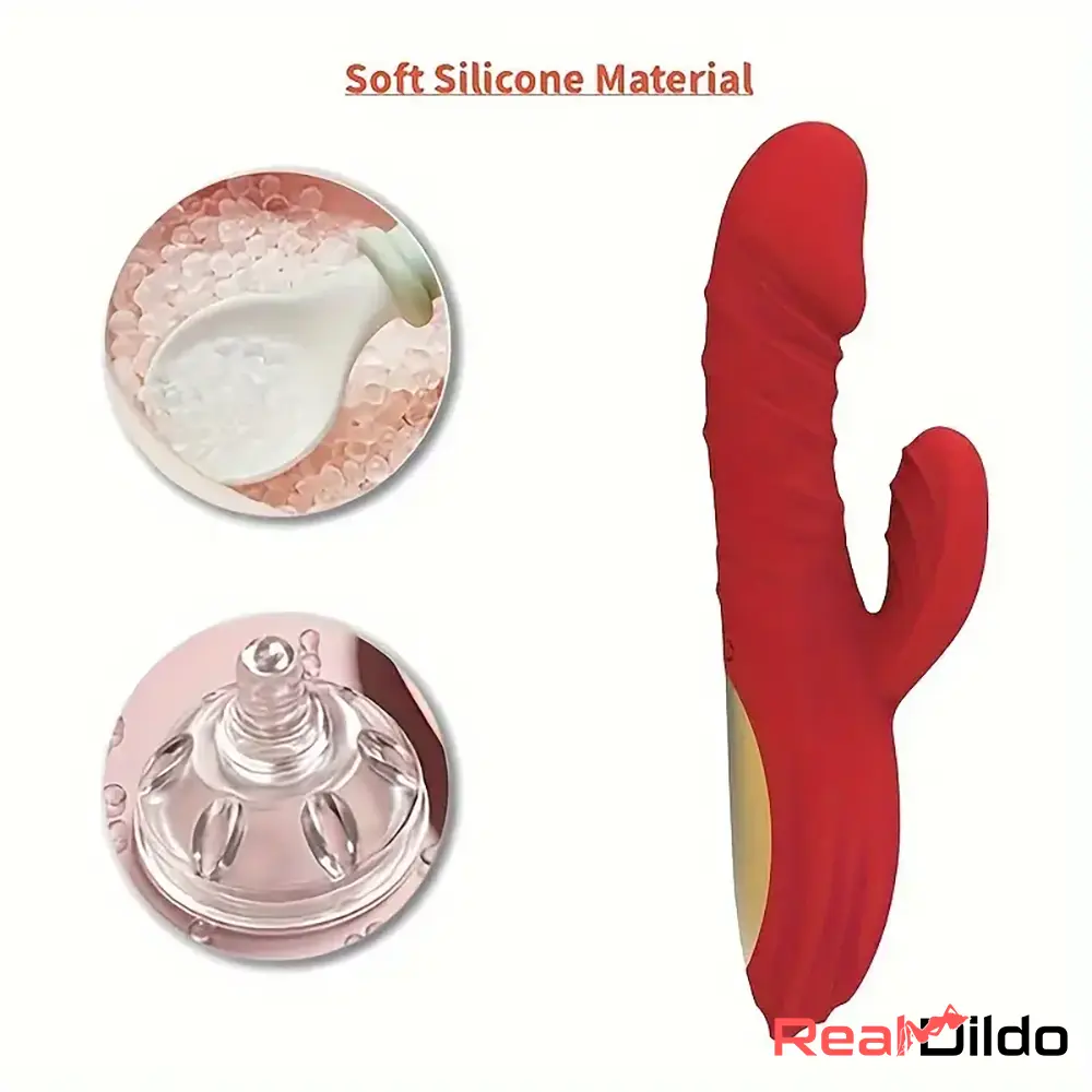 8.8in Heating Vibrating Soft Silicone Dildo Vibrator For Adult Female Real Dildo