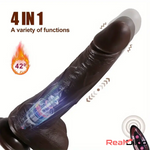 8.7in Soft Big Silicone Thrusting Rotating Heating Remote Penis Auto Dildo Real Dildo