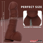 9.84in Realistic Remote Control Auto Heating Thrusting Vibrating Cock Dildo Real Dildo