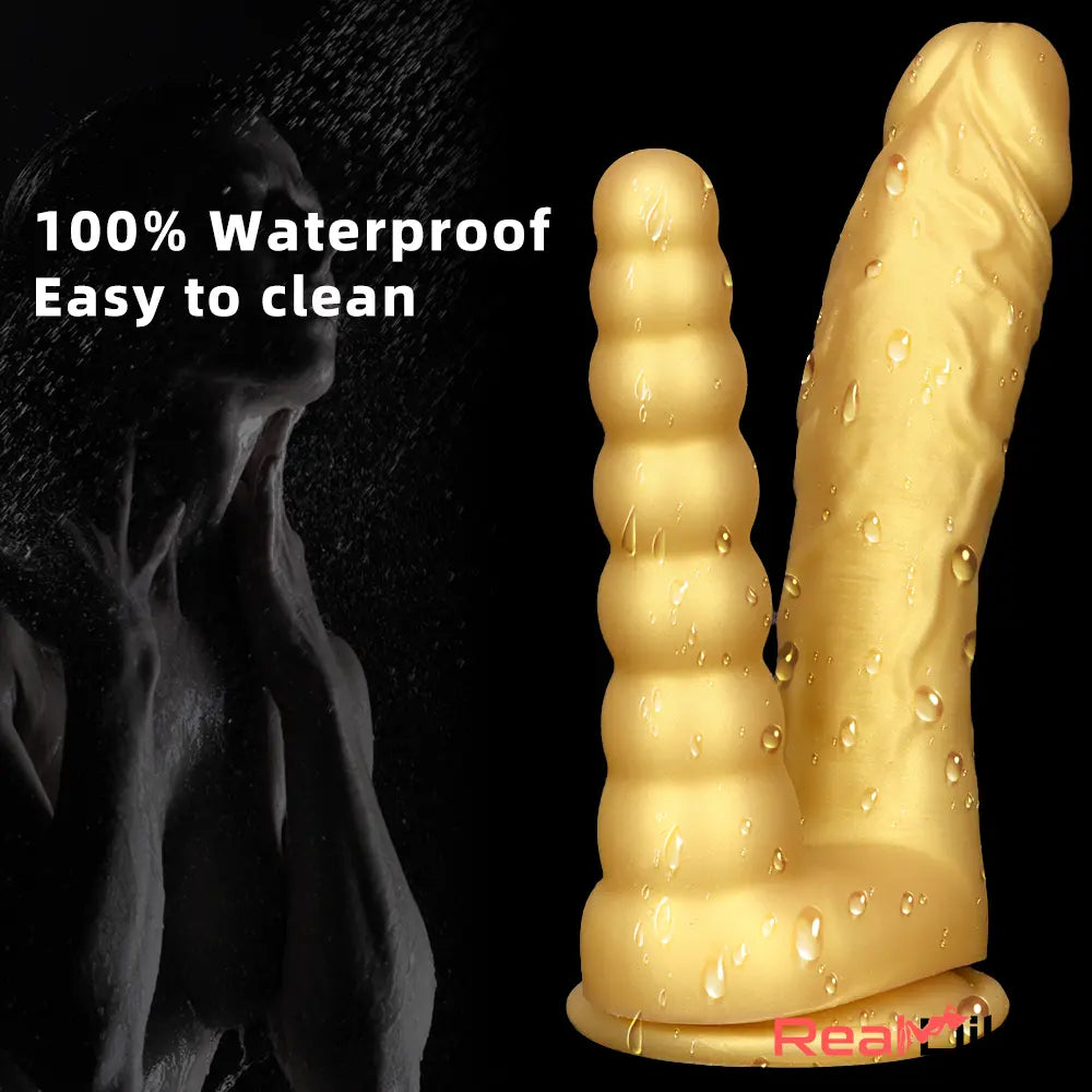 8.07in Silicone Big Soft Dildo Double Heads Dildo Butt Plug Orgasm Love Toy Real Dildo