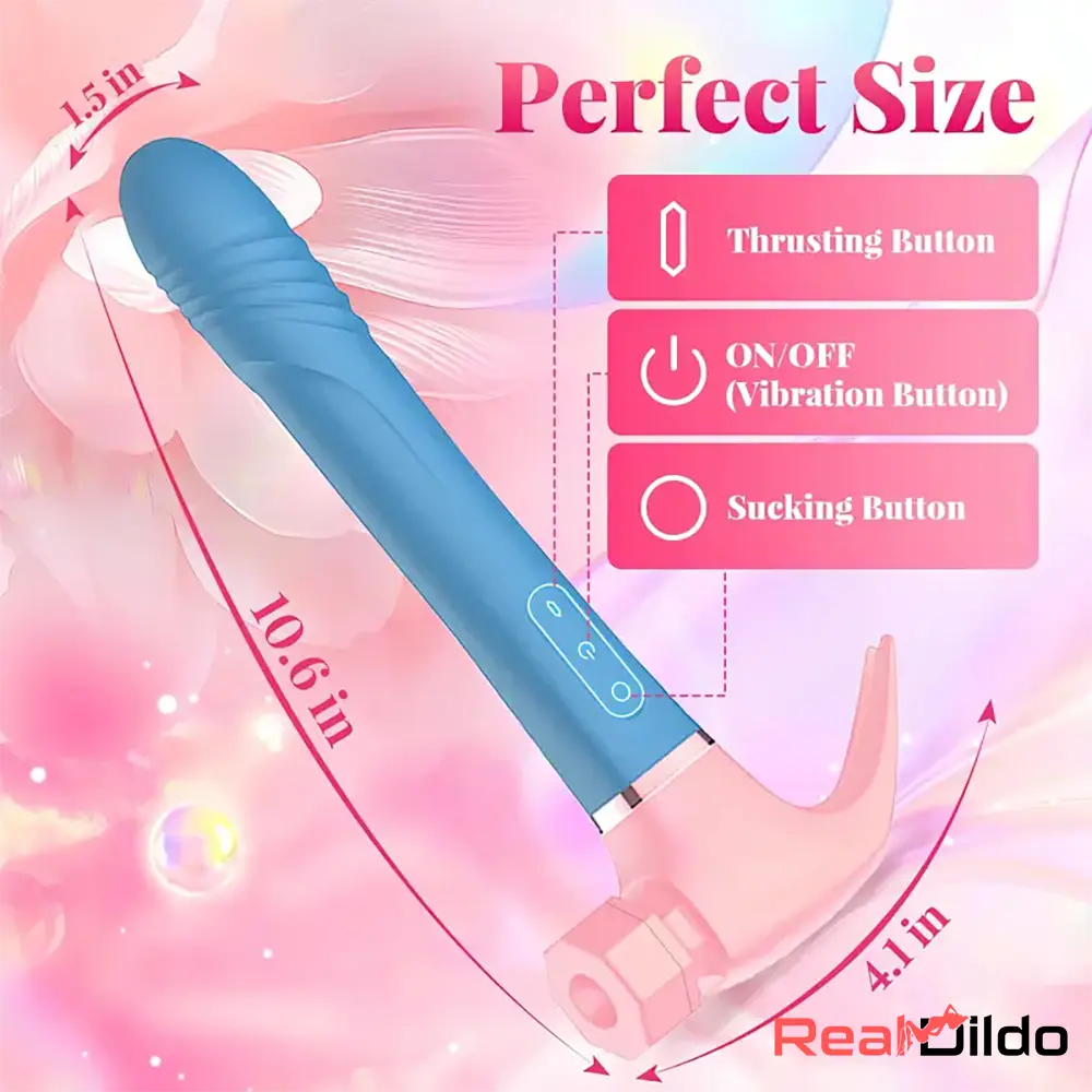 10.6in Silicone Soft Thrusting Suck Swing Flapping Beating Cock Dildo Real Dildo