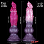 10.63in Fantasy Big Dog Penis Animal 3in1 Head Silicone Cock Dildo Real Dildo