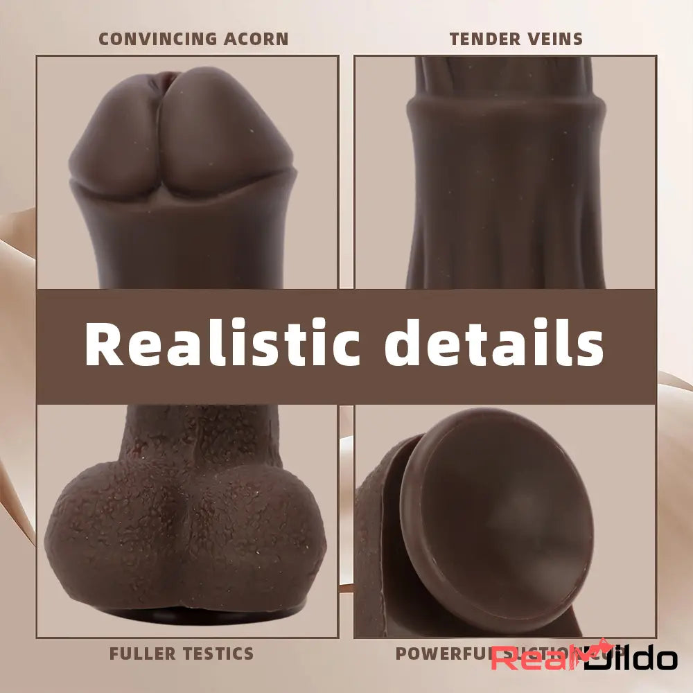 9.05in 4in1 Heating Thrusting Vibrating Rotation Remote Horse Discreet Dildo Real Dildo