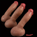 8.66in 9in 9.25in Real Skin Silicone Soft Penis Dildo For Women Clit Sex Real Dildo