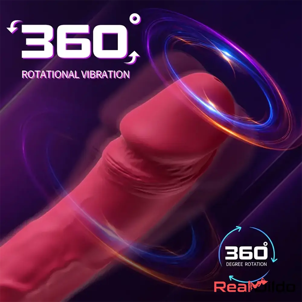 8.19in Big Vibrating Rotation Auto Dildo BDSM Sex Toy For G Spot Love Toy Real Dildo