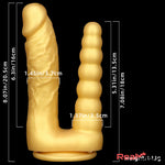 8.07in Silicone Big Soft Dildo Double Heads Dildo Butt Plug Orgasm Love Toy Real Dildo