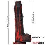 8.46in Large Uncut Silicone Soft Mixed Color Anal Dildo Adults Sex Toy Real Dildo