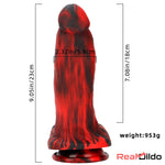 9.05in Large Thick Silicone Soft Mixed Color Dildo For Women Glans Penis Real Dildo