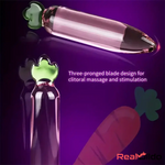 6.2in 7.5in 7.7in Discreet Colors Fruit Vegetable Crystal Glass Anal Plug Dildo Real Dildo