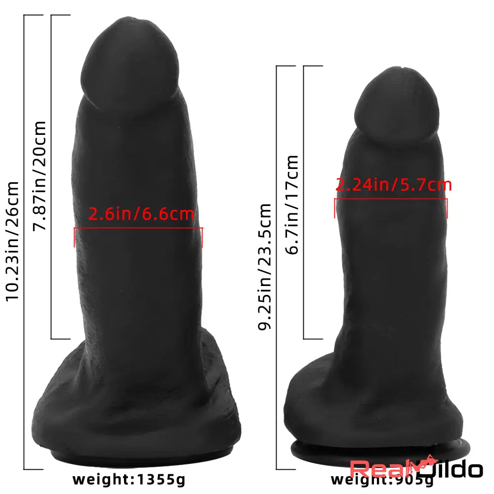 9.25in 10.23in Premium Soft Liquid Silicone Big Real Dildo For Women Clit Real Dildo