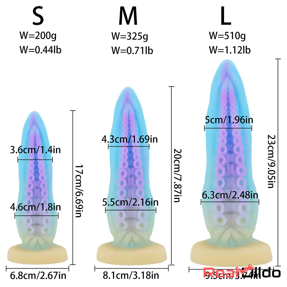 6.69in 7.87in 9.05in Fantasy Monster Spiked Silicone Soft Female Dildo - Real Dildo