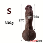 8.07in 8.66in 9.44in Ebony Silicone Soft Real Big Dildo For Pleasure Women Real Dildo