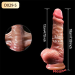 7.08in 8.46in Realistic Silicone Dildo Women With Sliding Foreskin Couples Real Dildo